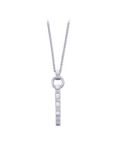 Diamond Necklace 14K White Gold .05 Ct Tw