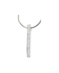 Cubic Zirconia Necklace Sterling Silver  02.00 Mm