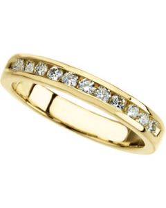 Diamond Band 14K Yellow Gold Size 07.00  1/3 Ct