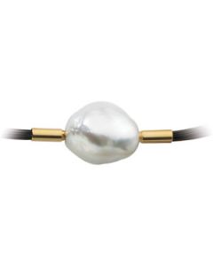 South Sea Cultured Pearl Swap 18K Yellow Gold 12.00 Mm Fine Baroque