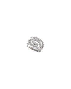 14kt White 1/2 CTW Diamond Infinity-Inspired Band