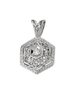 Diamond Pendant 14K White Gold .03 Ct
