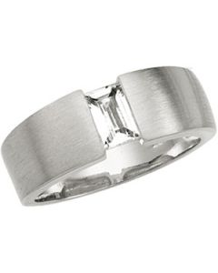 Cubic Zirconia Ring Sterling Silver  Size 08.00