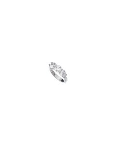Sterling Silver Cubic Zirconia Ring Size 6