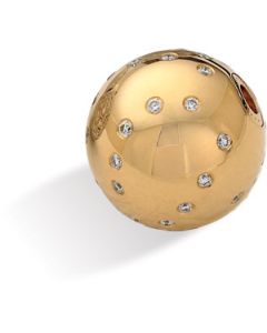 Diamond Ball Clasp For Swap 18K Yellow Gold .35 Cttw