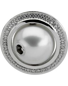 South Sea Cultured Pearl And Diamond Ball Clasp For Swap 18K White Gold 12Mm Fine Rd