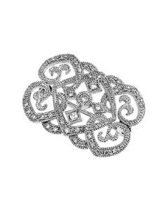 Diamond Brooch 14K White Gold 1/3 Ct Tw Diamond Brooch