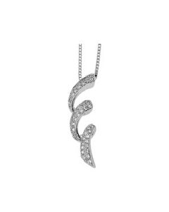 Diamond Necklace 14K White Gold 1/3Ctw Diamond Fashion Necklace