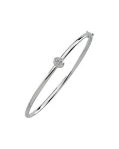 Diamond Bangle Bracelet 14K White Gold .035 Ctw Diamond Fashion Bangle Bracelet