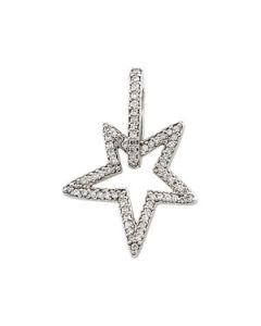 Diamond Pendant 14K White Gold 3/8 Ct Tw