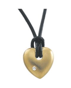 Diamond Heart Pendant 14K Yellow Gold .03 Ct