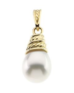 South Sea Cultured Pearl Pendant 18K Yellow Gold 12.00Mm Fine Drop
