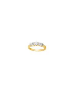 Round 5-Stone Created Moissanite Anniversary Band