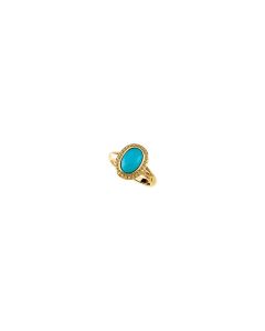 Genuine Turquoise Cabochon Ring