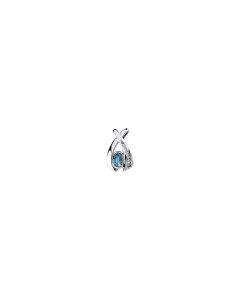 Genuine Aquamarine & Diamond Pendant