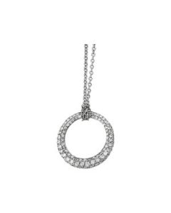 Diamond Necklace 14K White Gold 1 1/6 Ct Tw Diamond Necklace