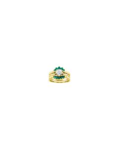 14kt Yellow Genuine Emerald Solitaire Enhancer
