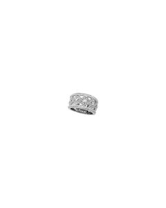 14kt White 5/8 CTW Diamond Openwork Infinity-Inspired Band