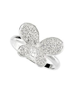 Cubic Zirconia Ring Sterling Silver  Size 08.00 Cubic Zirconia Ring
