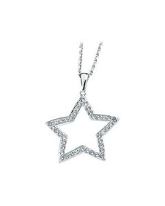 Cubic Zirconia Necklace Sterling Silver  