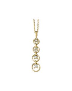 Journey Diamond Pendant 14K White Gold 1/4Cttw;P;Diamond Pendant