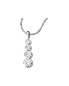 Journey Diamond Pendant 14K White Gold 1/2 Cttw;P;Diamond Pendant