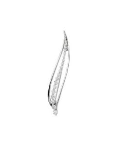 Journey Diamond Brooch 14K White Gold 1 1/2 Ct Tw Journey Diamond Brooch