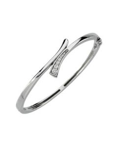 Journey Diamond Bracelet 14K White Gold 1/4 Cttw