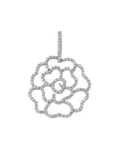 Diamond Pendant 14K White Gold 3/4 Ct Tw Diamond Pendant