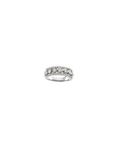 14kt White 9/10 CTW Diamond Infinity-Inspired Anniversary Band