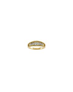 Yellow & White Diamond Anniversary Band