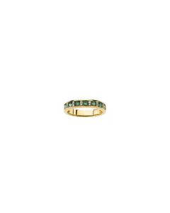 14kt Yellow Emerald 1/10 CTW Diamond Anniversary Band