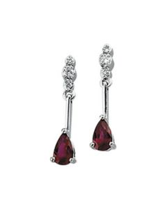 Diamond Earrings Semi-Mount 14K White Gold Pair .05 Ct Tw Semi Diamond Earrings Semi-Mount