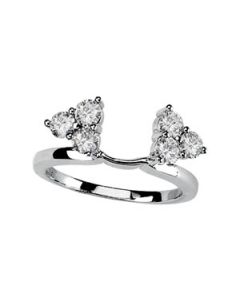 Created Moissanite Enhancer 14K White Gold 