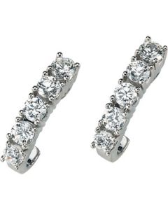 Created Moissanite Earring 14K Yellow Gold 