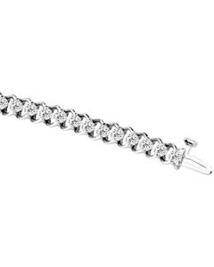 Created Moissanite Bracelet 14K White Gold 