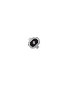 Genuine Onyx & Cubic Zirconia Ring