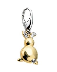 14Ky/Rhodium Plated Diamond Charm 14K Yellow Gold .025 Cttw;P;14Ky/Rhodium Plated Diamond Charm