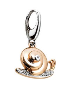 14Kr/Rhodium Plated Diamond Charm 14K Rose Gold .025 Cttw 14Kr/Rhodium Plated Diamond Charm