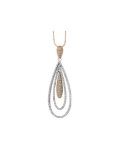 14Kw_14Kr Diamond Pendant 14K White/Rose Gold 1 1/6 Ct Tw;P;14Kw_14Kr Diamond Pendant