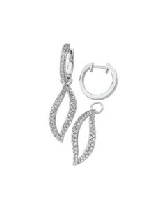 Diamond Earring 14K White Gold Pair 1 1/2 Ct Tw Diamond Earring