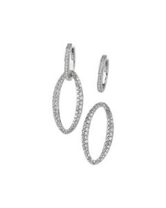 Diamond Earring 14K White Gold Pair 3/4 Ct Tw;P;Diamond Earring