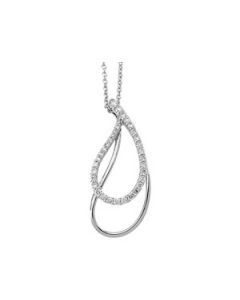 Diamond Necklace 14K White Gold 5/8 Ct Tw;P;Diamond Necklace