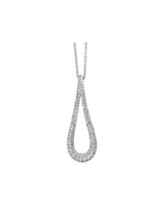 Diamond Necklace 14K White Gold 1 Ct Tw Diamond Necklace