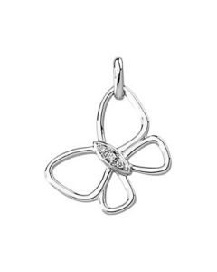 Diamond Pendant 14K White Gold .025 Ct Tw Diamond Pendant