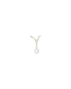 Two-Tone Diamond Circle Necklace