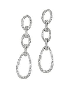 Diamond Earring 14K White Gold Pair 5/8 Ct Tw Diamond Earring