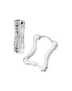 Cubic Zirconia Earring Sterling Silver  Pair Cubic Zirconia Earring