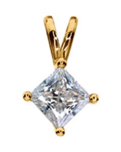 Created Moissanite Solitaire Pendant N\A  07.00 Mm Created Moissanite Pendant