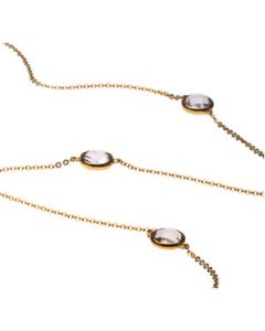 40 Genuine Rose De France Quartz Necklace 14K Rose Gold 06.0 Mm 40 Genuine Checkerboard Amethyst Necklace